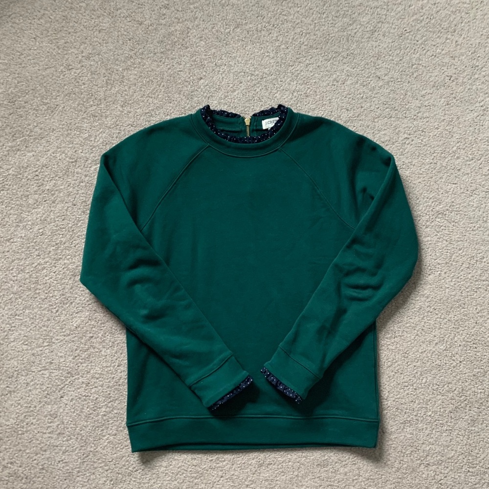 Emerald Green J. Crew Pullover Sweatshirt